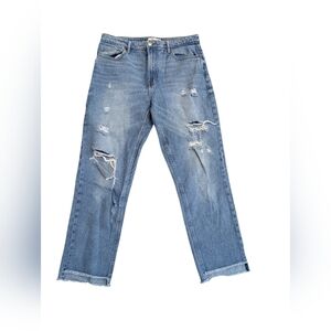 Distrayed Light Blue Denim Jeans